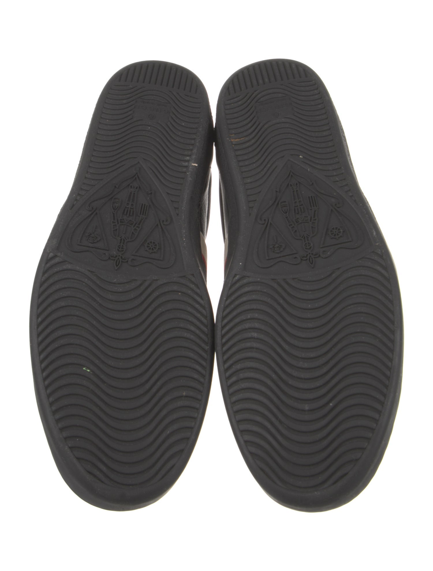 Gucci Web Accent Leather Sneakers